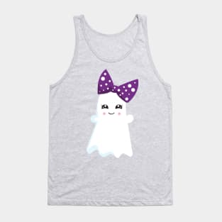 Halloween, Ghost, Ribbon, Bow, Trick Or Treat, Boo Tank Top